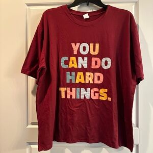 Brand new you can do hard things tee.